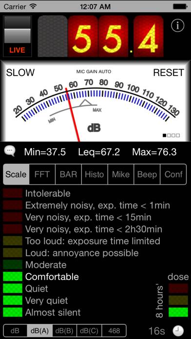 SPLnFFT Noise Meter App-Screenshot #1