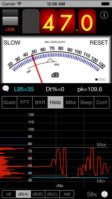 SPLnFFT Noise Meter App skärmdump #4