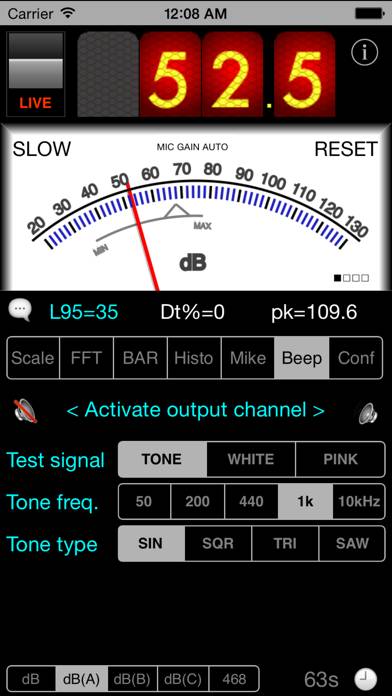 SPLnFFT Noise Meter App-Screenshot #5