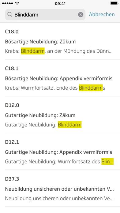 ICD-10 Diagnoseauskunft App-Screenshot