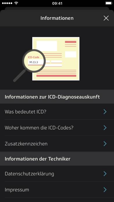 ICD-10 Diagnoseauskunft App-Screenshot