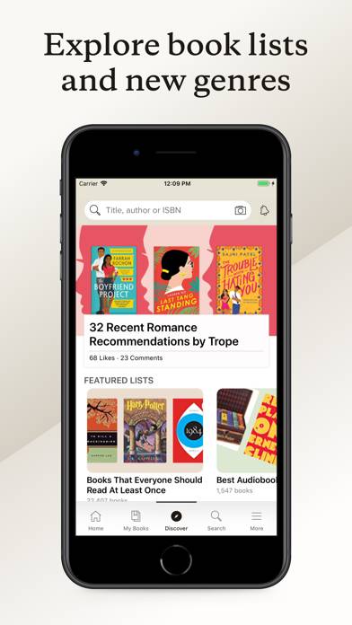 Goodreads: Book Reviews Captura de pantalla de la aplicación #3