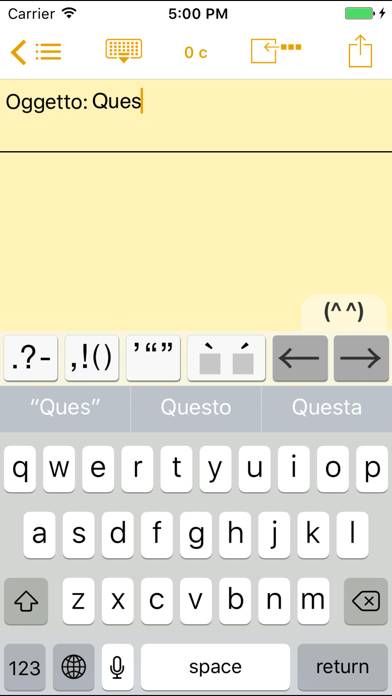 Easy Mailer Italian Keyboard screenshot