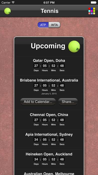 Tennis Matches App screenshot #3