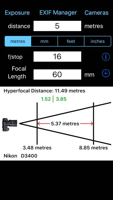 Depth Of Field Calculator Captura de pantalla de la aplicación #3