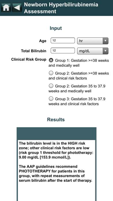 EBMcalc Pediatrics Schermata dell'app