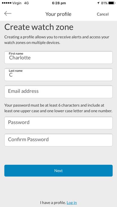 VicEmergency App skärmdump