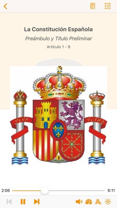 La Constitución Española en AudioEbook Captura de pantalla de la aplicación #2