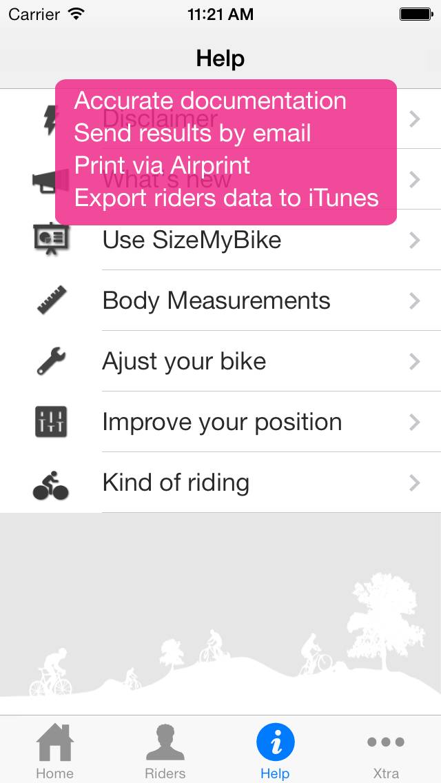 SizeMyBike Schermata dell'app #5