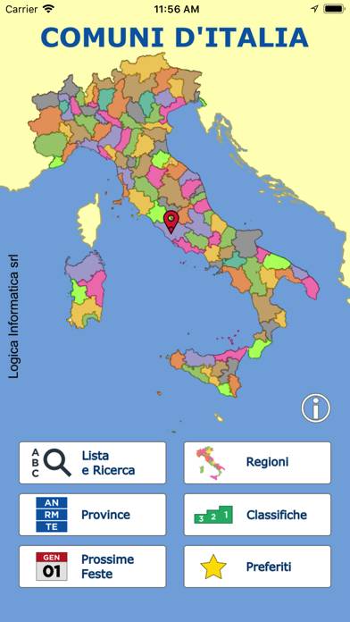 Comuni d'Italia Schermata dell'app #1