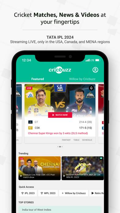 Cricbuzz Live Cricket Scores Captura de pantalla de la aplicación #1