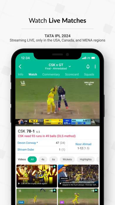 Cricbuzz Live Cricket Scores Captura de pantalla de la aplicación #2