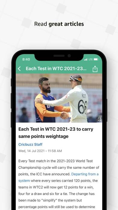Cricbuzz Live Cricket Scores Captura de pantalla de la aplicación #4