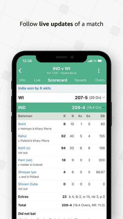 Cricbuzz Live Cricket Scores App skärmdump #6