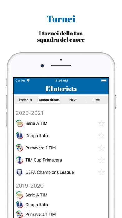 L'Interista Schermata dell'app