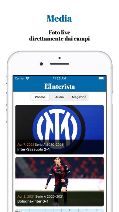 L'Interista Schermata dell'app