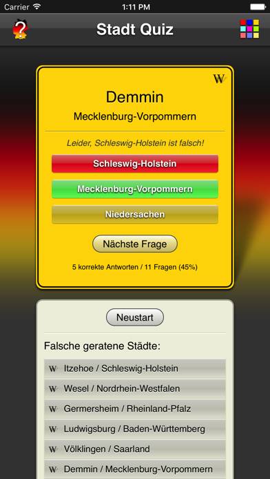 City Quiz Germany App-Screenshot #3