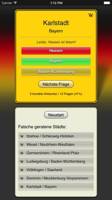 City Quiz Germany App-Screenshot #4
