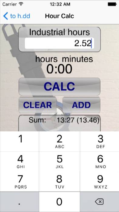 Hour Calc App-Screenshot #4