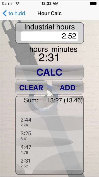 Hour Calc App-Screenshot #5