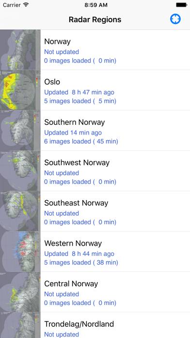 Nordic Radar App skärmdump #1