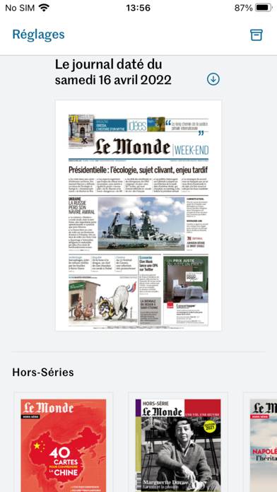 Journal Le Monde Capture d'écran de l'application #1