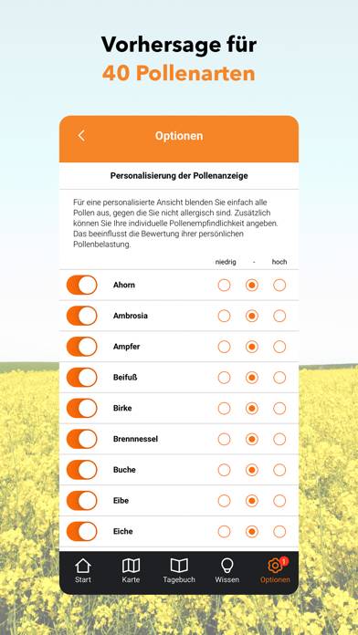 Ratiopharm Pollen-Radar App-Screenshot #3