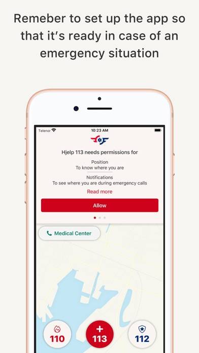 Hjelp 113 App screenshot