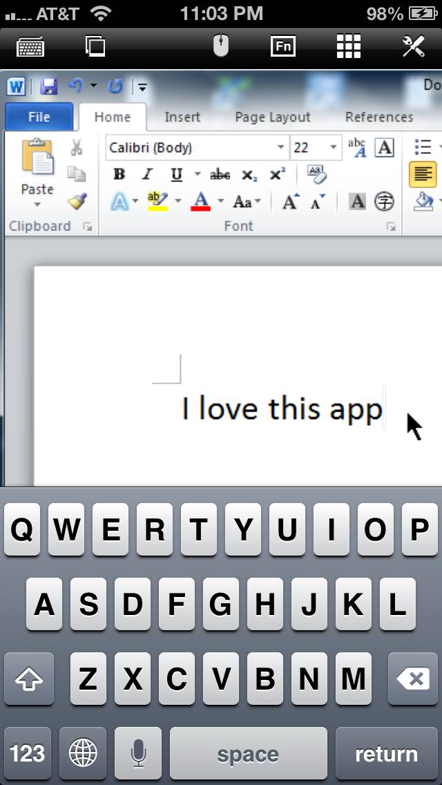 Conexión al PC Captura de pantalla de la aplicación