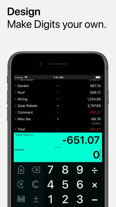 Digits Tape Calculator Schermata dell'app #1