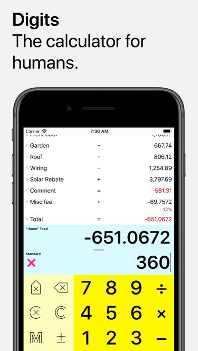 Digits Tape Calculator Schermata dell'app #2