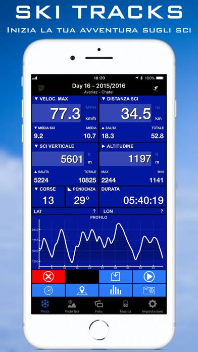 Ski Tracks Captura de pantalla de la aplicación #1