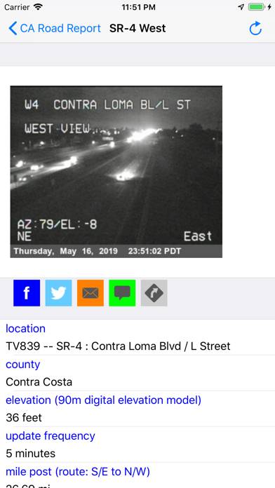 California Road Report App screenshot #2