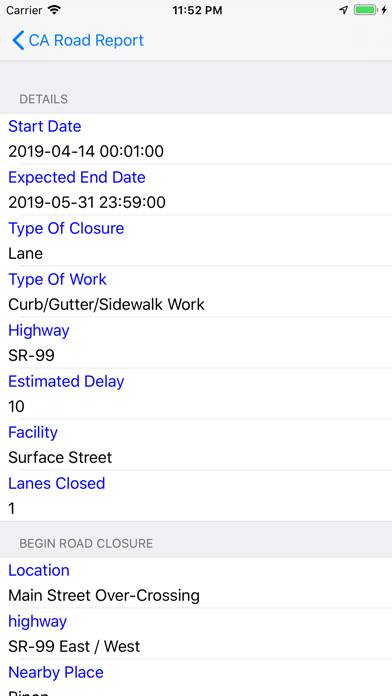 California Road Report App screenshot #4