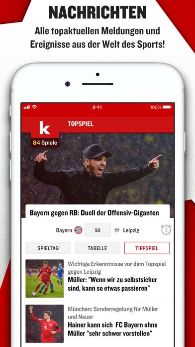 Kicker Fußball News App-Screenshot #1
