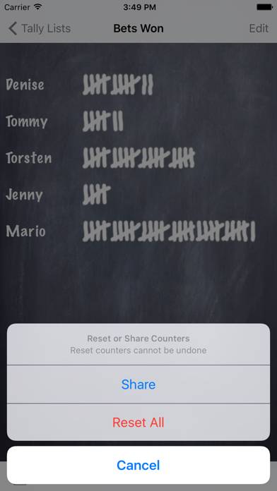 Tally List App screenshot #2