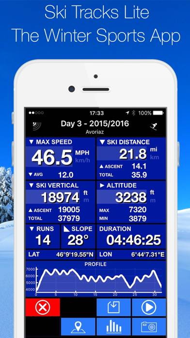 Ski Tracks Lite App skärmdump #1