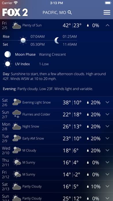 Fox 2 St Louis Weather App screenshot