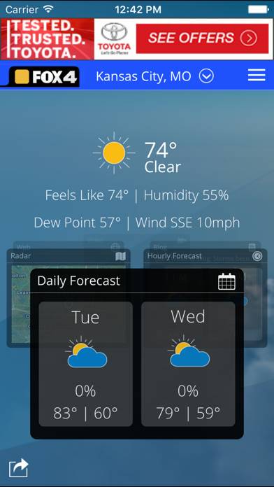 WDAF Fox 4 Kansas City Weather App screenshot #1