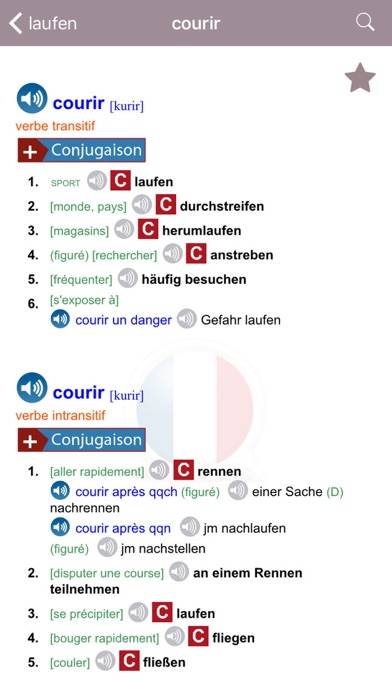 Dictionnaire Français/Allemand Capture d'écran de l'application #4