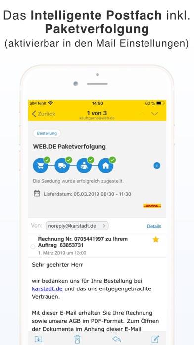 WEB.DE Mail & Cloud App screenshot #1