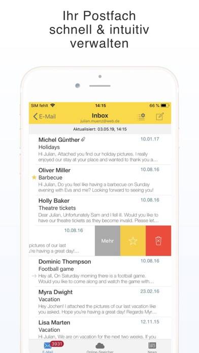 WEB.DE Mail & Cloud App-Screenshot #2