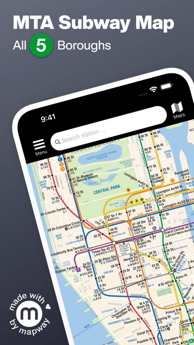 New York Subway MTA Map App skärmdump #1