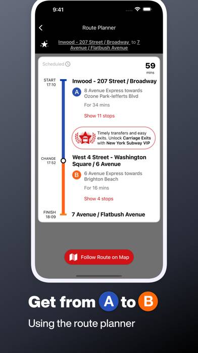 New York Subway MTA Map Schermata dell'app #3