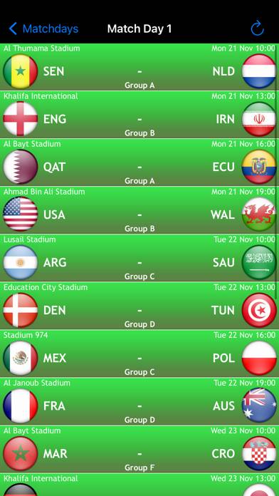 World Football Calendar 2022 App screenshot #3