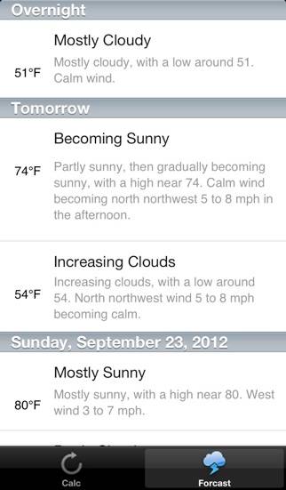 Heat Index & Heat Category App screenshot