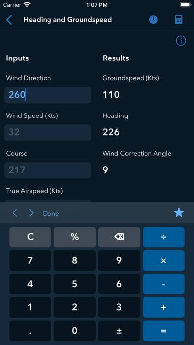 Sporty's E6B Flight Computer App skärmdump #3