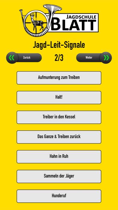 Jagdsignale App-Screenshot