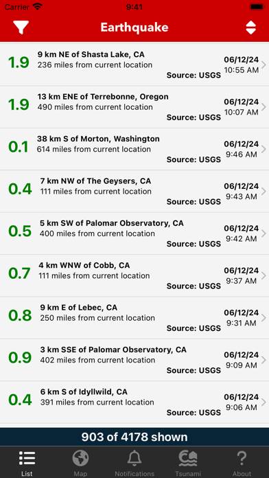 Earthquake News And Alerts skärmdump