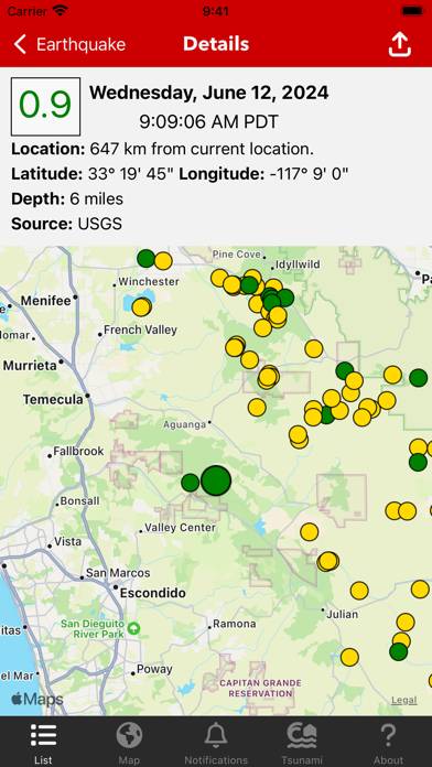 Earthquake News And Alerts skärmdump